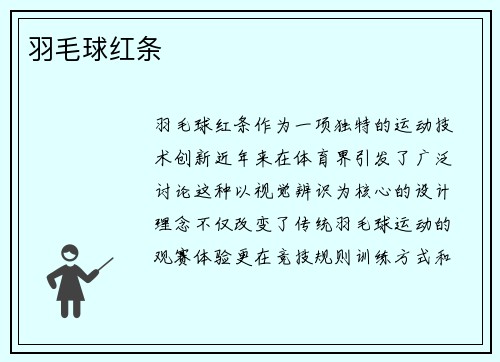 羽毛球红条